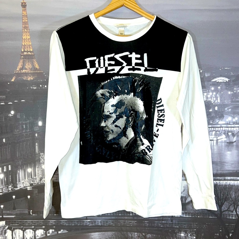 DIESEL T-SHIRT IN WHITE AND BLACK